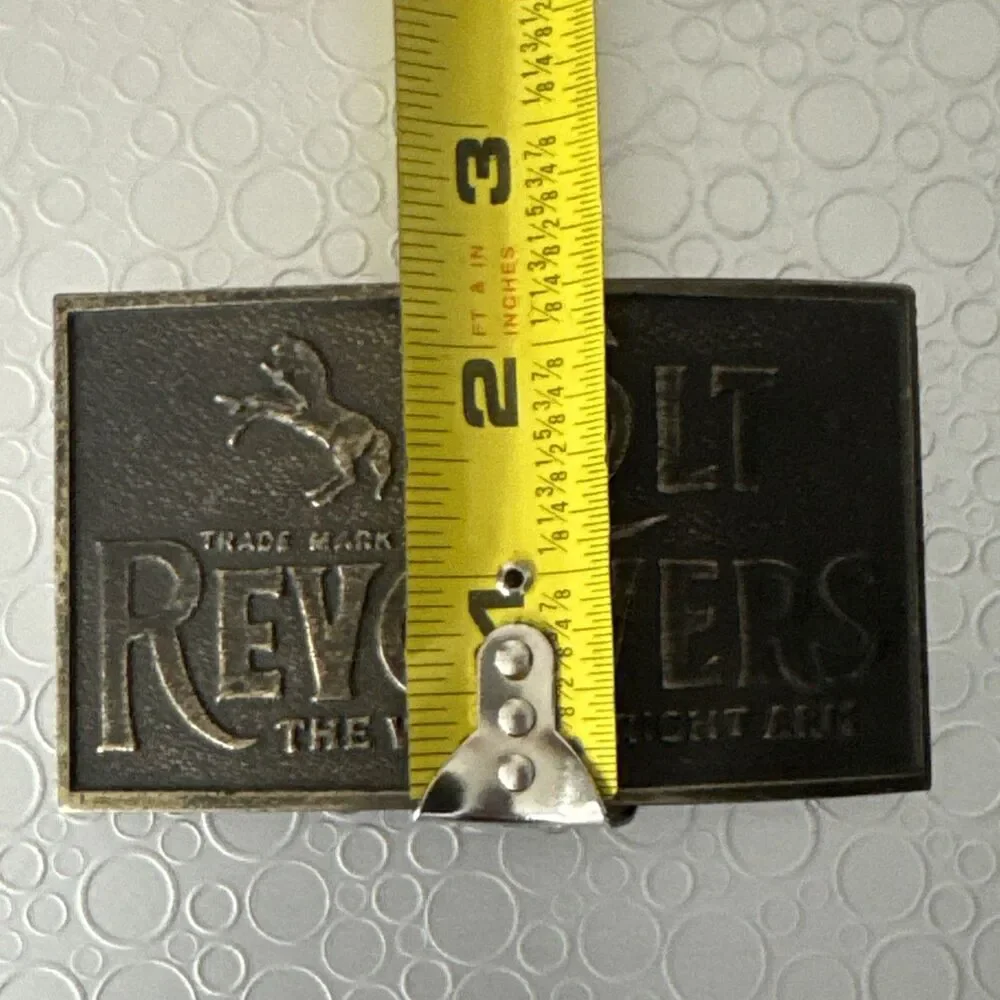 Vintage Colt Revolvers Belt Buckle Lewis Buckles Chicago Worlds Right Arm